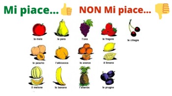 Preview of Mi piace la frutta! Fruit in Italian