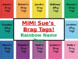 MiMi Sue's Reward Tags (Student Names/Editable) 12 Rainbow