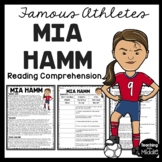 Mia Hamm Biography Reading Comprehension Worksheet Soccer 