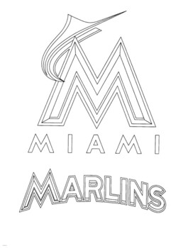 Miami Marlins Coloring Page - Coloring Squared