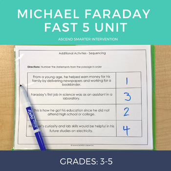 Preview of Michael Faraday Fast 5 Unit (3rd - 5th)