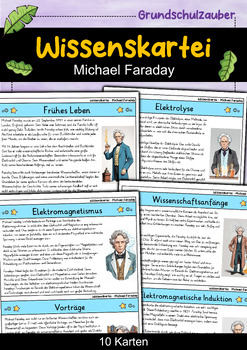 Preview of Michael Faraday - Wissenskartei - Berühmte Persönlichkeiten (German)