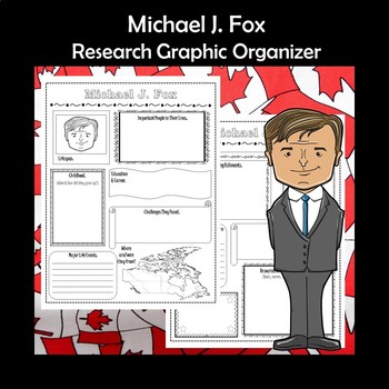 Preview of Michael J. Fox Biography Research Graphic Organizer