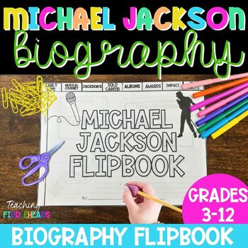 Preview of Michael Jackson Biography Flip Book | Pop Star Writing Activity | All Grades