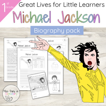 Preview of Michael Jackson Biography Pack | 1st Grade