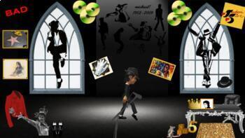 Preview of Michael Jackson Icon  of Music Series #3 Bitmoji Classroom Template