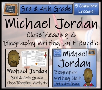 Preview of Michael Jordan Close Reading & Biography Bundle | 3rd Grade & 4th Grade