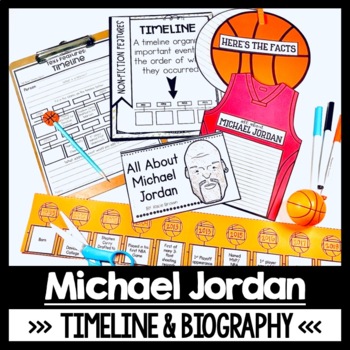 Preview of Michael Jordan Basketball Reading Comprehension | Text Features | Biography