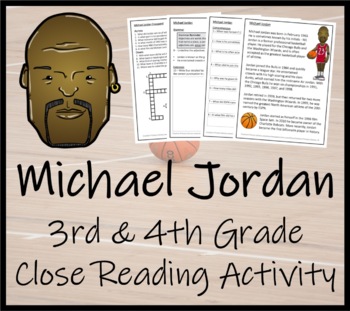 Preview of Michael Jordan Close Reading Comprehension Activity | 3rd Grade & 4th Grade