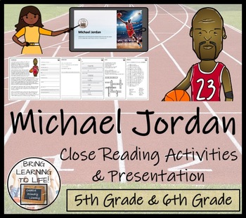Preview of Michael Jordan Close Reading Comprehension Activity | 5th Grade & 6th Grade