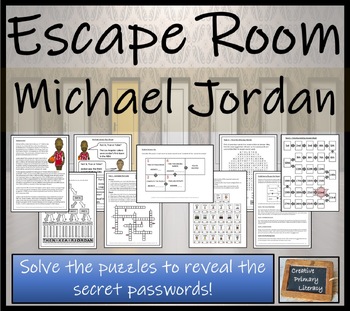 Preview of Michael Jordan Escape Room Activity