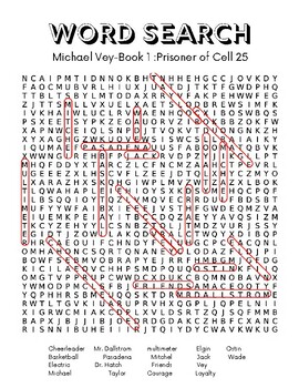 Michael Vey: Book 1 Prisoner of Cell 25 Word Search by My Loco Life