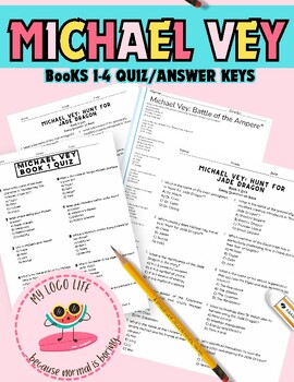 Preview of Michael Vey Books 1-4 Quizes and Answer Key| Multiple Choice|Short Essay Answer