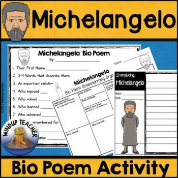 Preview of Michelangelo Biography Poem Activity and Writing Paper