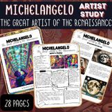 Michelangelo Buonarroti Artist Study: Reading, Lesson, and
