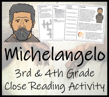 Preview of Michelangelo Close Reading Comprehension Activity | 3rd Grade & 4th Grade