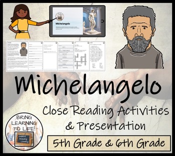 Preview of Michelangelo Close Reading Comprehension Activity | 5th Grade & 6th Grade
