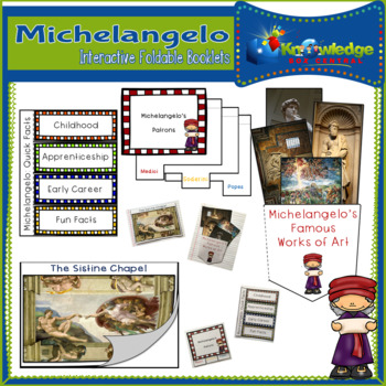 Preview of Michelangelo Interactive Foldable Booklets