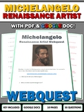 Michelangelo Renaissance Artist - Webquest with Key (Googl
