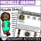 Michelle Obama Biography Activities for Kindergarten, 1st 