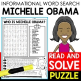 Michelle Obama Biography Word Search Puzzle Word Find Activity