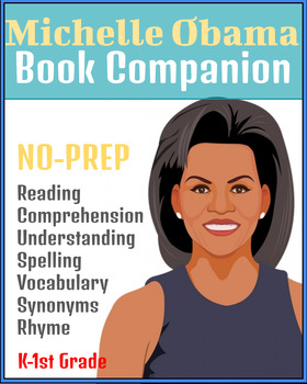 Preview of Michelle Obama Task Cards Book Companion {Multiple Skills Reading Comprehension}