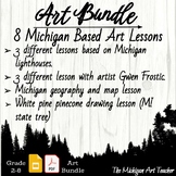 Michigan Activities - Elementary Art Bundle - Lighthouse P