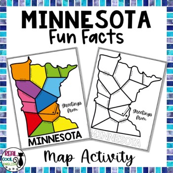 Preview of Minnesota Map Activity | Fun State Facts
