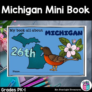 Preview of Michigan Mini Book for Early Readers - A State Study