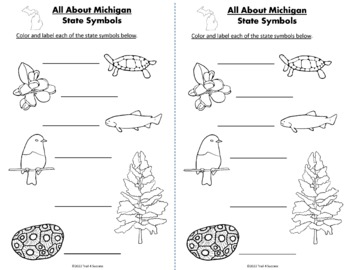 Michigan Webquest Mini Research Book With Facts, Symbols, Map Activity +  More