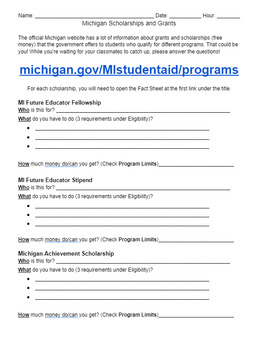 Preview of Michigan Scholarships and Grants 23-24