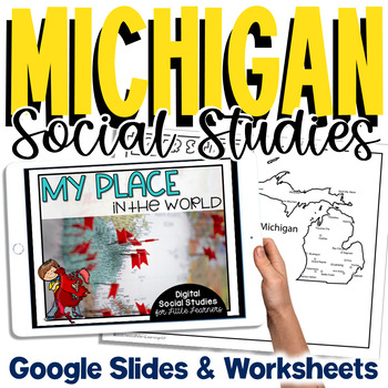 Preview of Michigan Social Studies | Me On the Map |City, County, State, Country, Continent