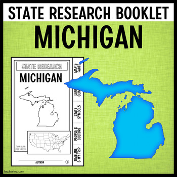 Preview of Michigan State Report Research Project Tabbed Booklet | Guided Research