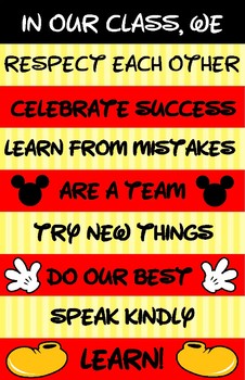 Mickey Classroom Poster by Sarah Dabbs | TPT