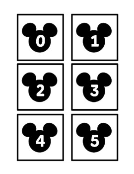 Preview of Mickey Inspired Number Cards 1-100