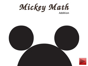 Preview of Mickey Math Addition: 2-10 addition problems for kindergarten, pre-K & more!