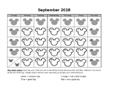 Mickey Mouse 2018-2019 behavior chart calendar
