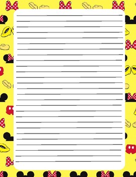 Preview of Mickey Mouse Border Template Midline page