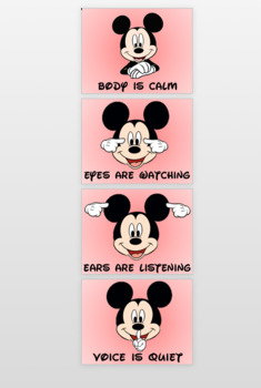 Preview of Mickey Mouse Classroom Rule Signs