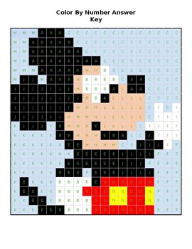 Preview of Mickey Mouse Color By Number
