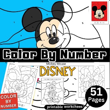 Disney Teachers Corner Math Paint by Number Printable 0413