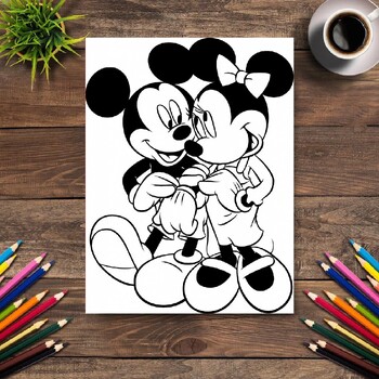 Art of Coloring: Mickey & Minnie: 100 Images to Inspire Creativity: Disney  Books: 9781484789735: : Books