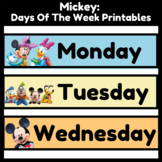 Mickey Mouse Days Of The Week Printable