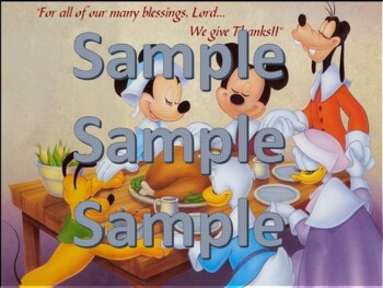 Preview of Mickey Mouse Disney Thanksgiving