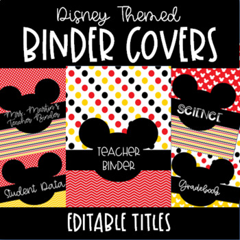 Disney Binder Covers Teaching Resources | Teachers Pay Teachers