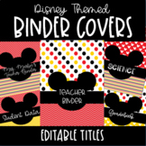 Mickey Mouse Disney Themed Editable Binder Covers