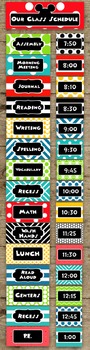 Preview of Mouse Ears Class Daily Schedule Pocket Chart Cards EDITABLE