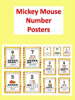 mickey mouse inspired number printable by glitter bubbles tpt