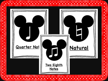 Preview of Mickey Mouse Music Symbols