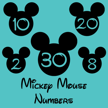 Mickey Mouse Numbers, Disney Numbers, Mickey Head Labels ...